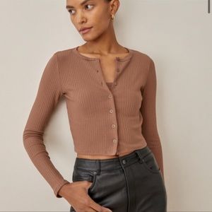 COPY - Reformation Ruby Cardigan in Rye - Size Large